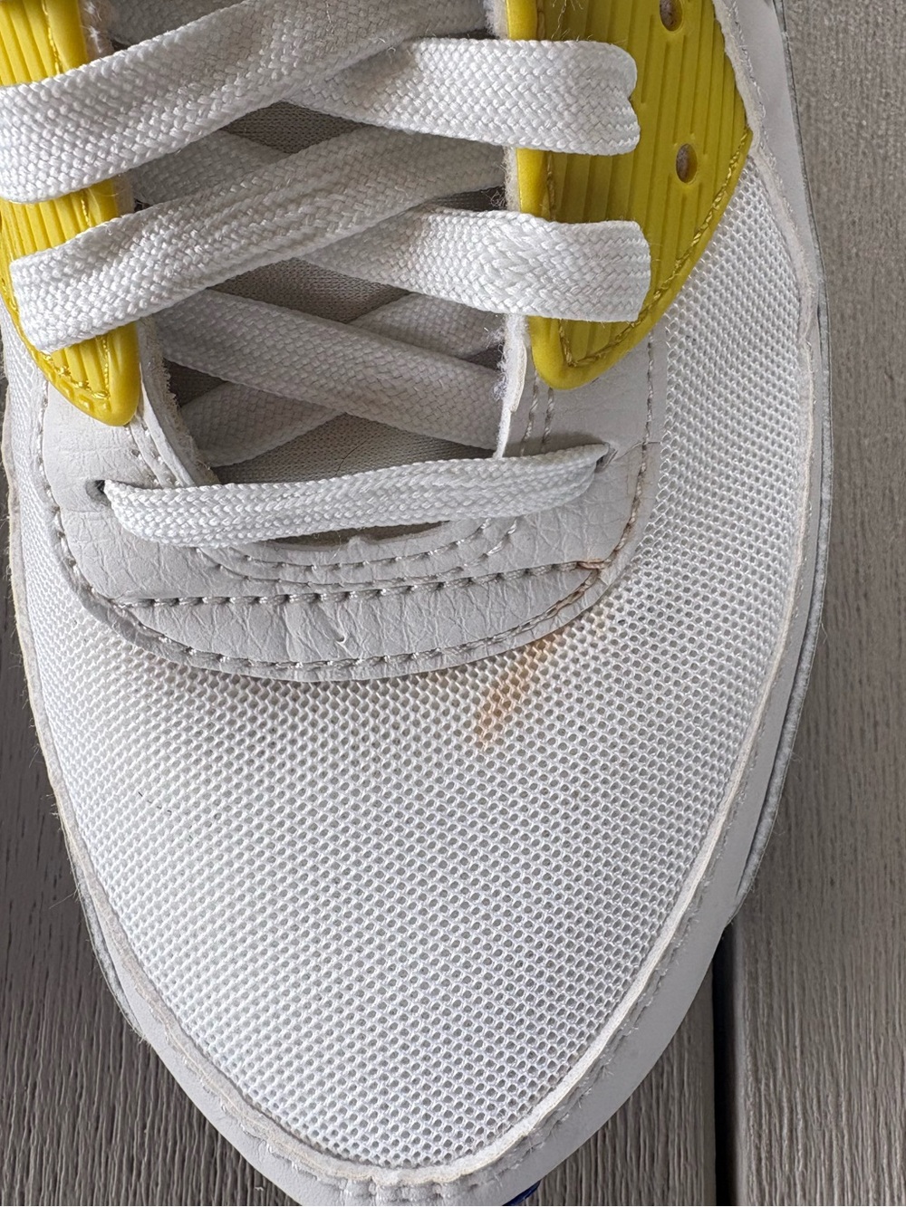 Nike Air Max 90s in White, Blue & Yellow - Picture 8 of 8